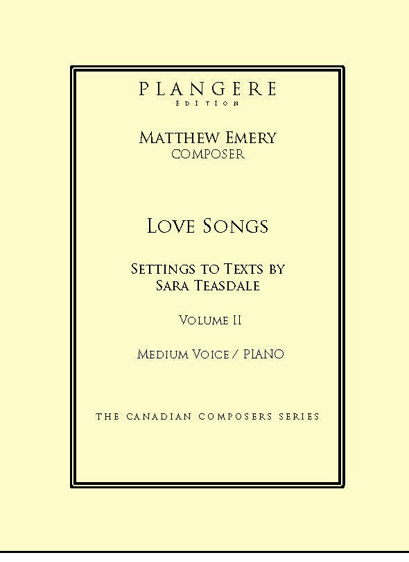 Love Songs - Settings to texts of Sara Teasdale Vol. II Medium